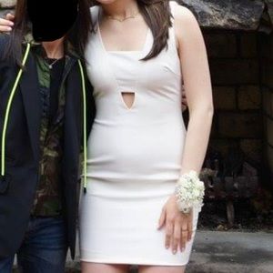 White Elizabeth & James dress with cut out in front